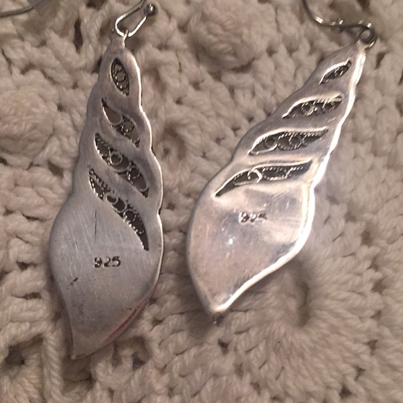 🖤 Vintage Sterling And Abalone Earrings 🖤 - Picture 7 of 7